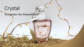  Presentation with perfume - Colorful theme enhanced with chanel fashion - perfume backdrop and a light gray colored foreground