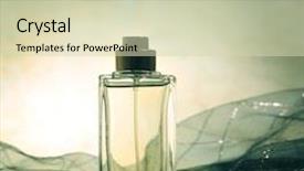  Presentation with perfume - PPT theme featuring chanel fashion - perfume background and a soft green colored foreground