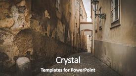  Presentation with prague - Colorful PPT theme enhanced with chanel - prague old town street backdrop and a tawny brown colored foreground