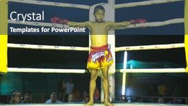  Presentation with poverty - Audience pleasing PPT theme consisting of chang-thailand-feb-22-unidentified backdrop and a ocean colored foreground