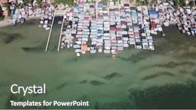  Presentation with sea fishing - Presentation enhanced with asian fishing town poor slum background and a gray colored foreground