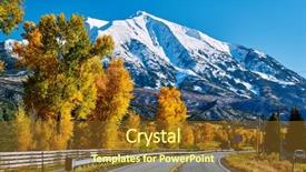  Presentation with rocky mountains - Cool new presentation theme with change curve - highway in colorado rocky mountains backdrop and a tawny brown colored foreground
