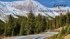  Presentation with rocky mountains - PPT theme having change curve - highway in colorado rocky mountains background and a  colored foreground