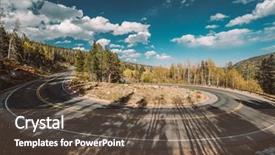  Presentation with singapore national day - Cool new PPT layouts with change curve - highway with hairpin turn switchback backdrop and a tawny brown colored foreground