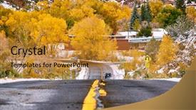  Presentation with changing season - Amazing slide deck having change curve - season changing first snow backdrop and a  colored foreground