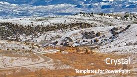  Presentation with changing season - PPT theme with change curve - season changing first snow background and a  colored foreground