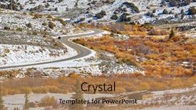  Presentation with changing season - Audience pleasing slides consisting of change curve - season changing first snow backdrop and a  colored foreground