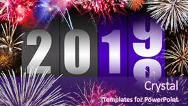  Presentation with end year 2018 - Presentation having change date - counter changing year 2018 background and a violet colored foreground
