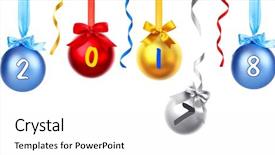  Presentation with 2019 chinese new year - PPT layouts featuring change date - new year 2018 changing 2017 background and a white colored foreground