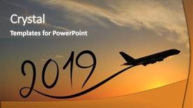  Presentation with 2019 - Slide set with change date - new year 2019 drawing background and a coral colored foreground