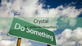  Presentation with road stop sign - Amazing theme having change direction - do something road sign backdrop and a  colored foreground