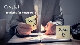  Presentation with business change - Amazing slide deck having change-from-plan backdrop and a dark gray colored foreground