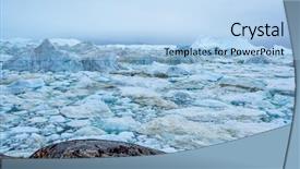  Presentation with climate change - Colorful PPT layouts enhanced with change icefjord in ilulissat greenland backdrop and a light blue colored foreground