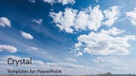  Presentation with blue sky - Cool new theme with change in the environment stunning backdrop and a light blue colored foreground