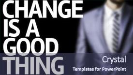  Presentation with business change - PPT theme enhanced with change is a good thing background and a tawny brown colored foreground