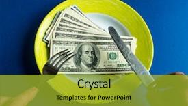  Presentation with change - Audience pleasing presentation design consisting of change mangement - american dollars on a plate backdrop and a gold colored foreground