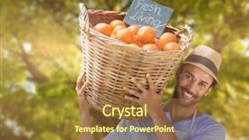  Presentation with orange - Presentation featuring change mangement - smiling young man carrying orange background and a tawny brown colored foreground