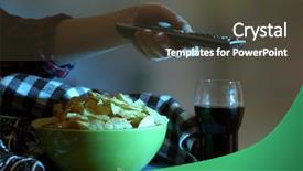  Presentation with new cold room storage - Presentation theme enhanced with change mangement - someone watching tv with crisps background and a tawny brown colored foreground