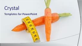  Presentation with organic farming - Slide deck with change police - carrots from organic farming background and a sky blue colored foreground