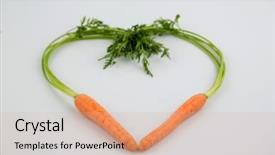  Presentation with fresh fruits vegetables heart - Presentation theme with change police - heart made of organically grown background and a coral colored foreground