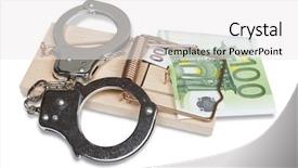  Presentation with 1st birthday mickey mouse - Slide set featuring change police - mouse trap handcuffs and euro background and a white colored foreground