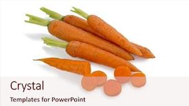  Presentation with grown - PPT layouts having change police - organically grown carrots lying background and a  colored foreground