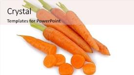  Presentation with grown - PPT theme having change police - organically grown carrots lying background and a lemonade colored foreground