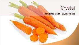  Presentation with grown - PPT theme having change police - organically grown carrots lying background and a  colored foreground
