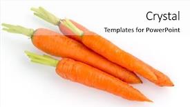  Presentation with grown - Beautiful presentation theme featuring change police - organically grown carrots lying backdrop and a white colored foreground