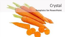  Presentation with grown - Slides enhanced with change police - organically grown carrots lying background and a sky blue colored foreground