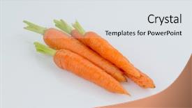  Presentation with grown - Audience pleasing slides consisting of change police - organically grown carrots lying backdrop and a  colored foreground