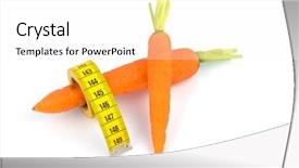  Presentation with grown - Presentation with change police - organically grown carrots with tape background and a  colored foreground