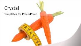  Presentation with grown - Colorful presentation theme enhanced with change police - organically grown carrots with tape backdrop and a  colored foreground