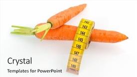  Presentation with grown - Presentation theme consisting of change police - organically grown carrots with tape background and a cool aqua colored foreground