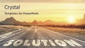  Presentation with problem solving - Presentation design consisting of change request - road to problem solving background and a  colored foreground