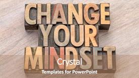  Presentation with color blocks - Slide deck having change your mindset - motivational text background and a coral colored foreground