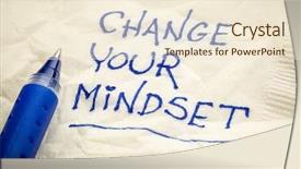  Presentation with mindset - Cool new theme with change your mindset advice backdrop and a cream colored foreground