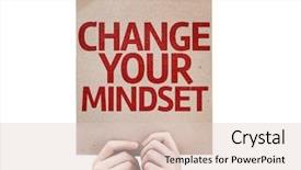  Presentation with mindset - Audience pleasing PPT layouts consisting of change your mindset card isolated backdrop and a lemonade colored foreground