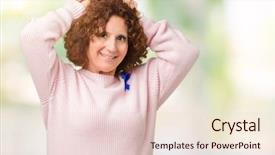  Presentation with middle ages - Audience pleasing presentation consisting of changeable blue color ribbon awareness backdrop and a lemonade colored foreground