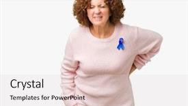  Presentation with blue ribbon - Cool new presentation design with changeable blue color ribbon awareness backdrop and a lemonade colored foreground