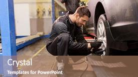  Presentation with mechanic car service repair maintenance - Colorful slide set enhanced with changer - car service repair maintenance backdrop and a  colored foreground