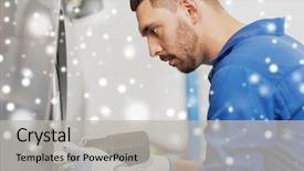  Presentation with mechanic car service repair maintenance - Amazing PPT theme having changer - car service repair maintenance backdrop and a light gray colored foreground