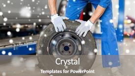  Presentation with mechanic car service repair maintenance - Audience pleasing PPT layouts consisting of changer - car service repair maintenance backdrop and a gray colored foreground