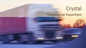  Presentation with rice truck import - PPT layouts enhanced with changer - truck on a highway background and a cream colored foreground