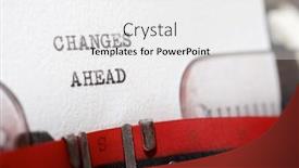  Presentation with culture changes - Audience pleasing slide deck consisting of changes-ahead-phrase-written backdrop and a white colored foreground