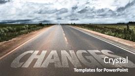  Presentation with culture changes - Amazing slide deck having changes written on rural road backdrop and a gray colored foreground
