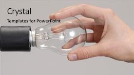  Presentation with light hanging - Slide set featuring changing a light bulb background and a mint green colored foreground