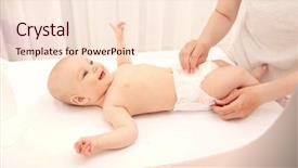  Presentation with diaper - Beautiful theme featuring changing diaper to little baby backdrop and a lemonade colored foreground