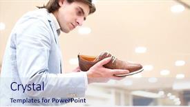  Presentation with new balance shoes - Presentation theme consisting of changing look with new shoe background and a lemonade colored foreground