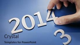  Presentation with end year 2018 - Cool new theme with changing metallic numbers to year backdrop and a teal colored foreground